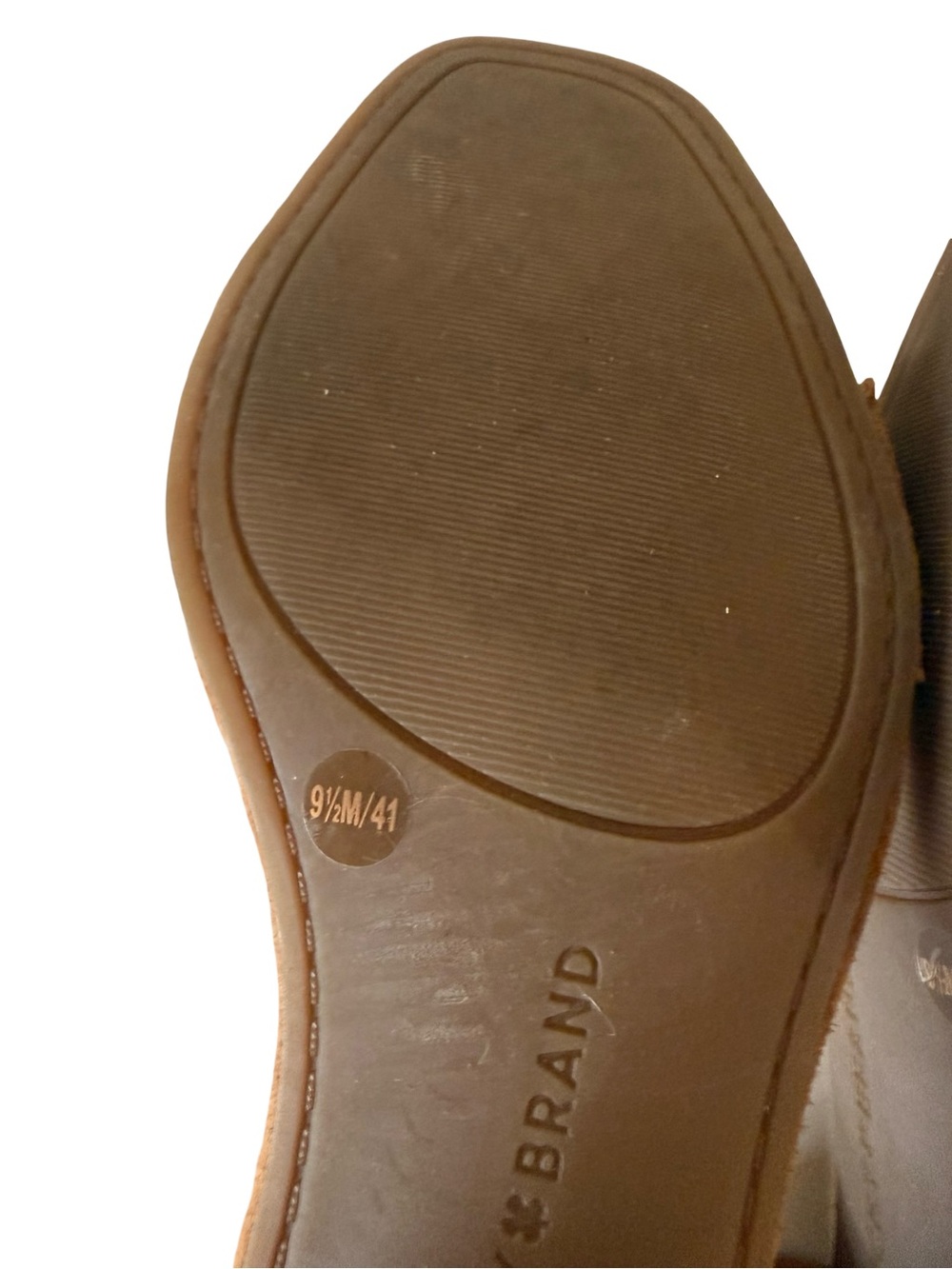 Lucky brand women’s Norrey sandals  Toasted Almond Suede Size 9.5 - Picture 5 of 5